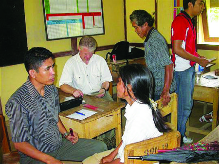 Eye care screening in a remote village