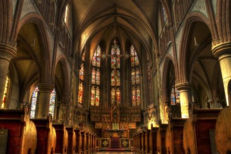 A cathedral's sanctuary